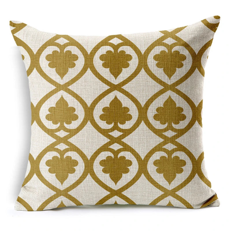 Golden Geometry Cushion Pillowcase Nordic