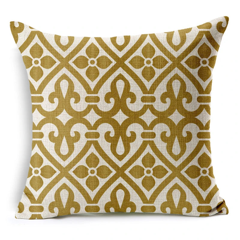 Golden Geometry Cushion Pillowcase Nordic