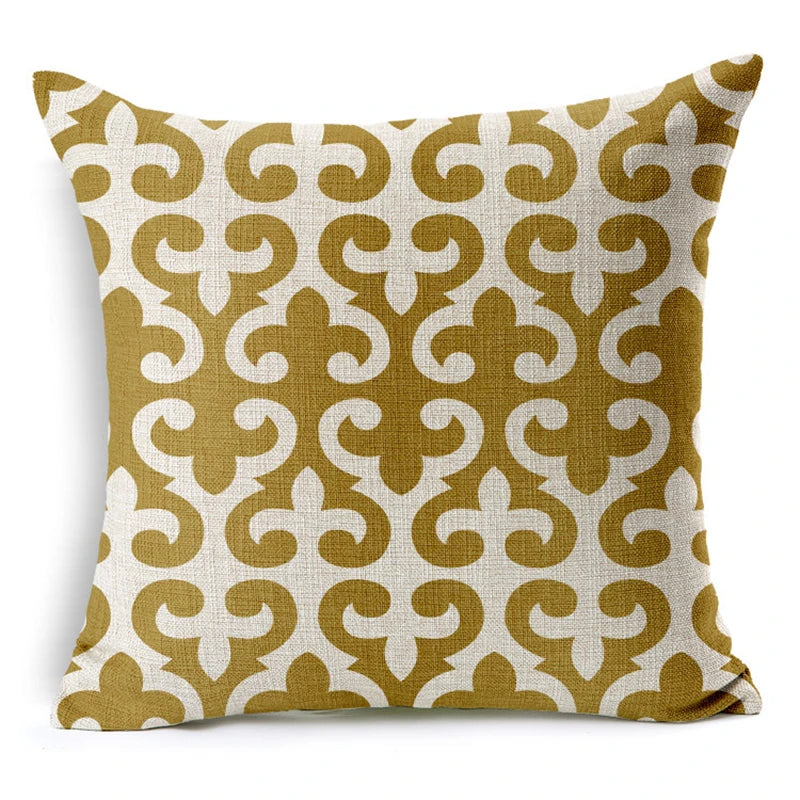 Golden Geometry Cushion Pillowcase Nordic