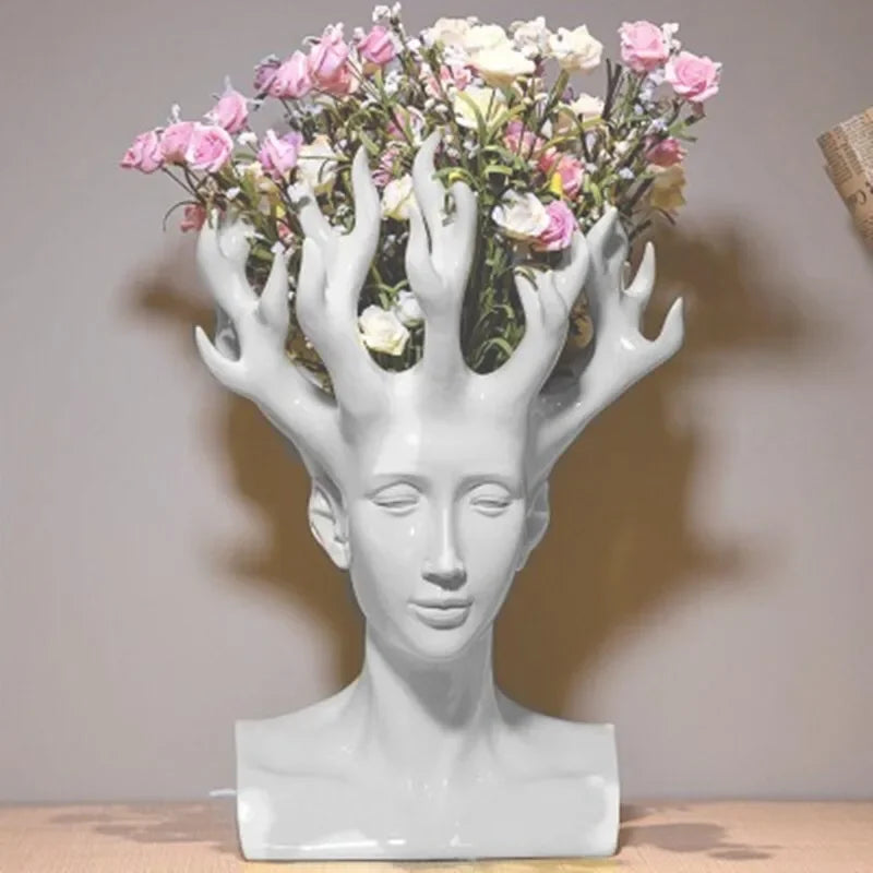 Creative Human Antra Head Flower Vase