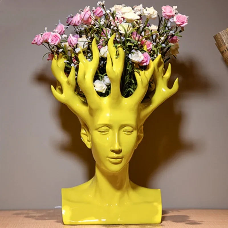 Creative Human Antra Head Flower Vase