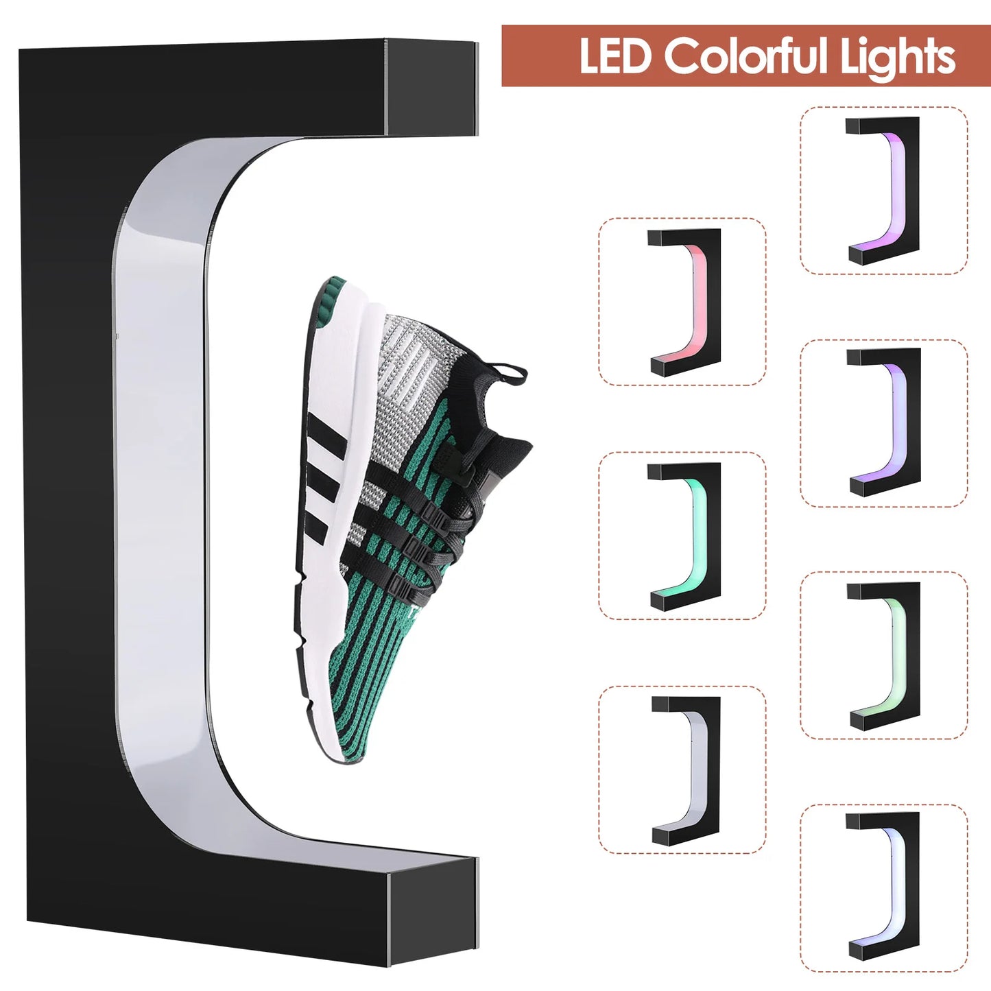 Magnetic Floating Shoe Display Stand | Magnetic Levitation Shoe Stand with LED Lights