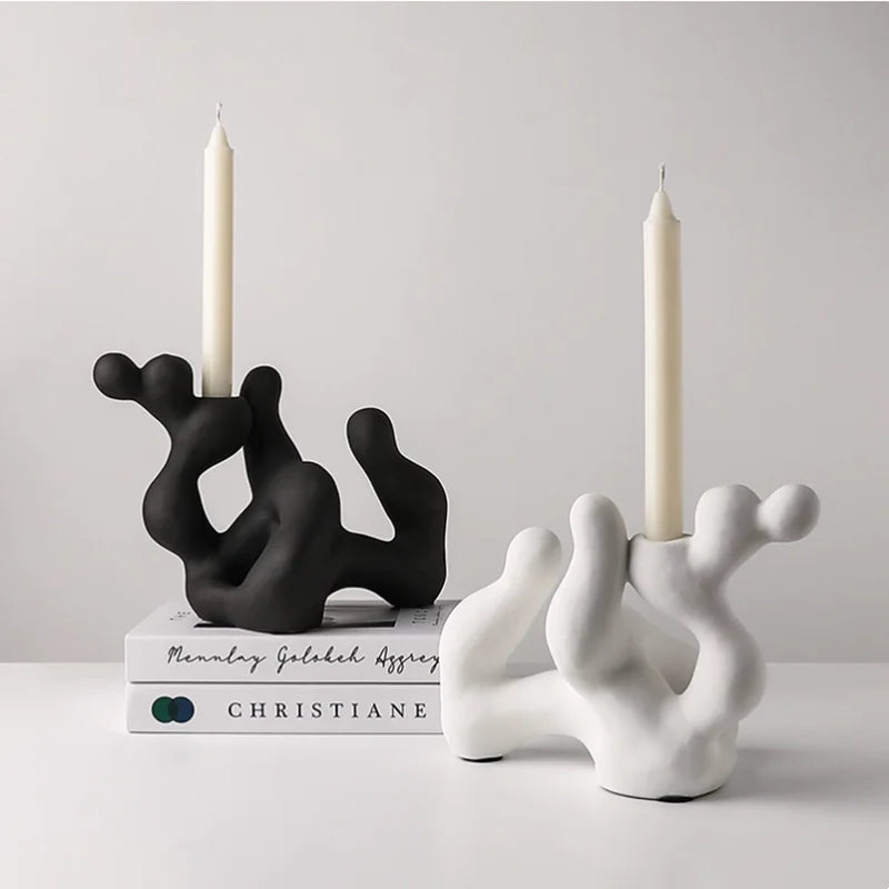 Bedroom Atmosphere Abstract Ceramic Candle Holders