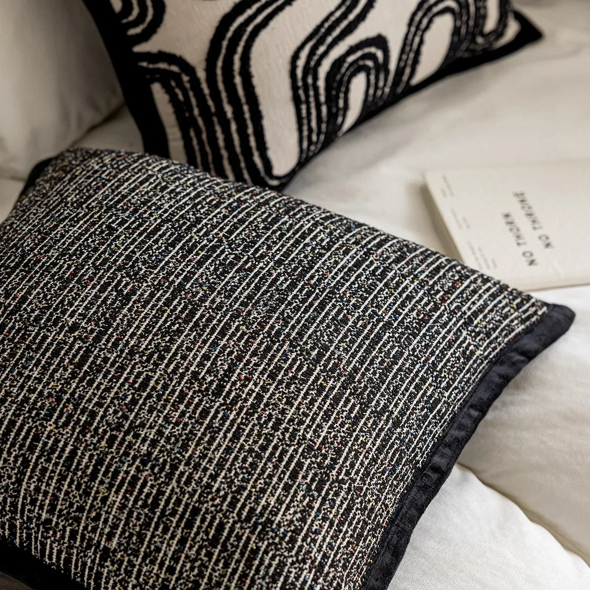 Black Throws Pillow Nordic Modern Minimalist Cushion Cover