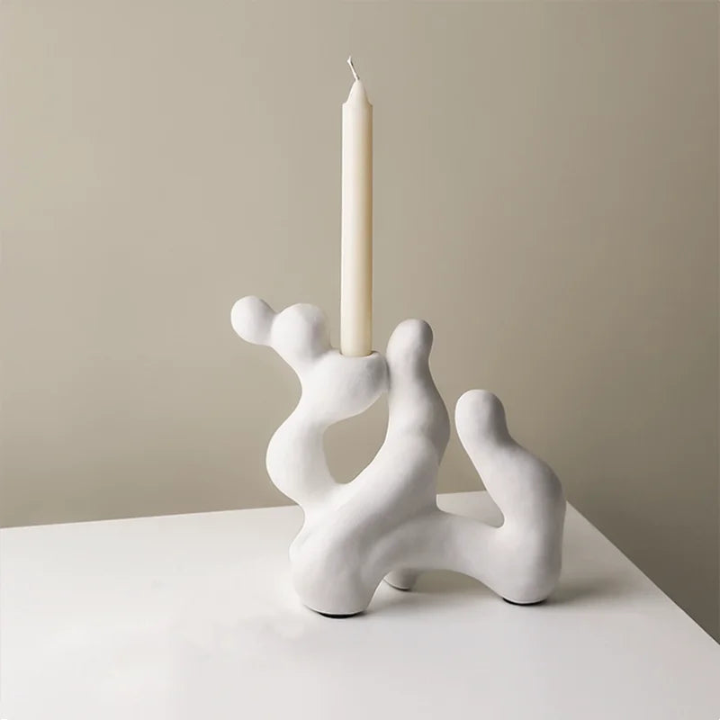 Bedroom Atmosphere Abstract Ceramic Candle Holders