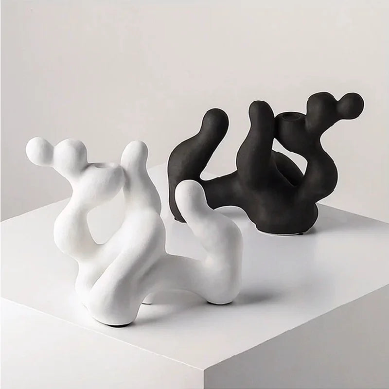 Bedroom Atmosphere Abstract Ceramic Candle Holders
