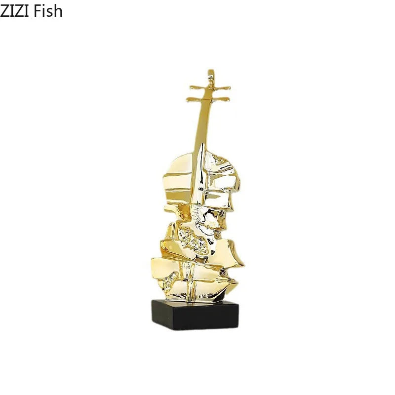 Aesthetic Decor Abstract Violin Sculpture
