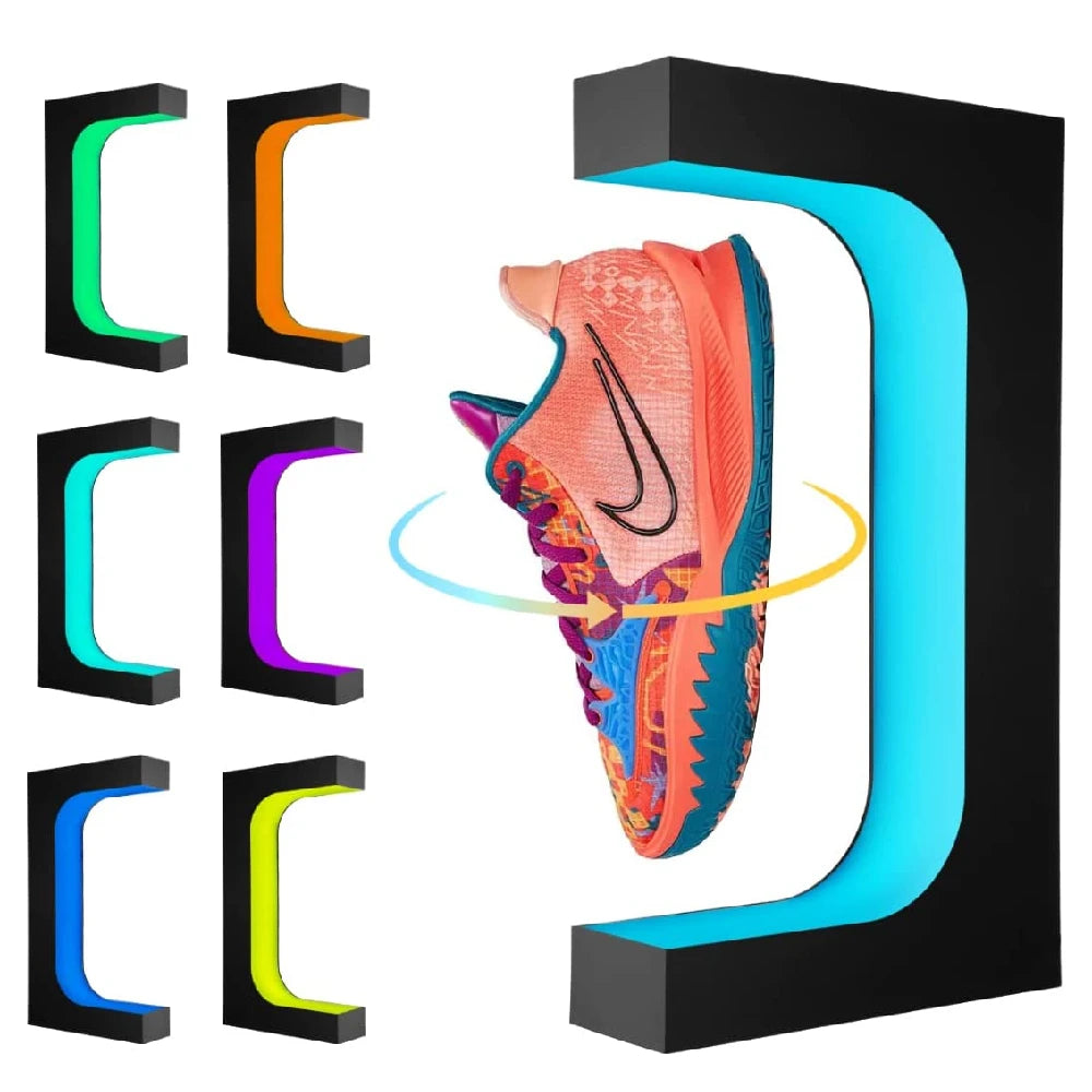 Magnetic Floating Shoe Display Stand | Magnetic Levitation Shoe Stand with LED Lights