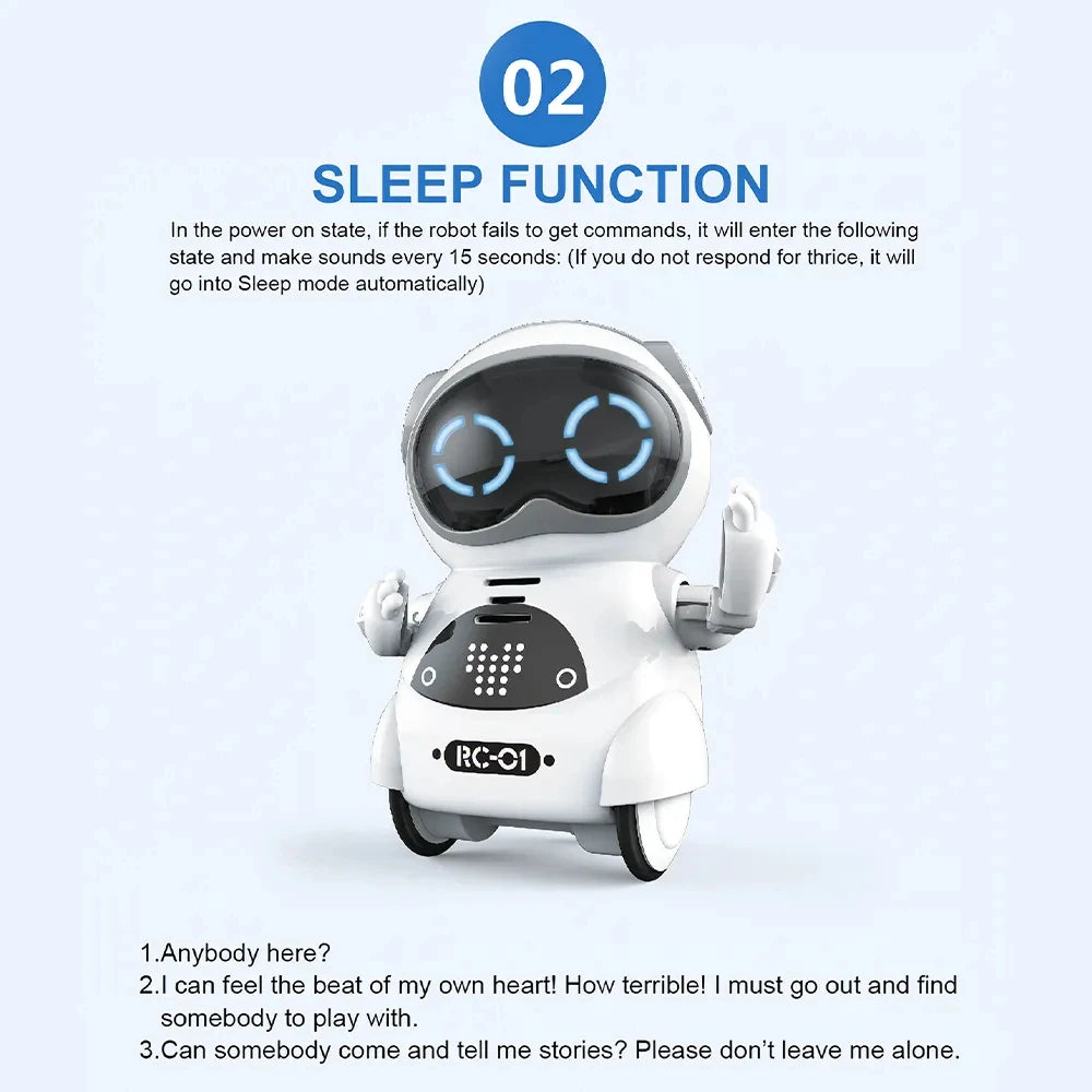Talking Interactive voice recognition dialogue robots for children Pocket RC, Storytelling Toy