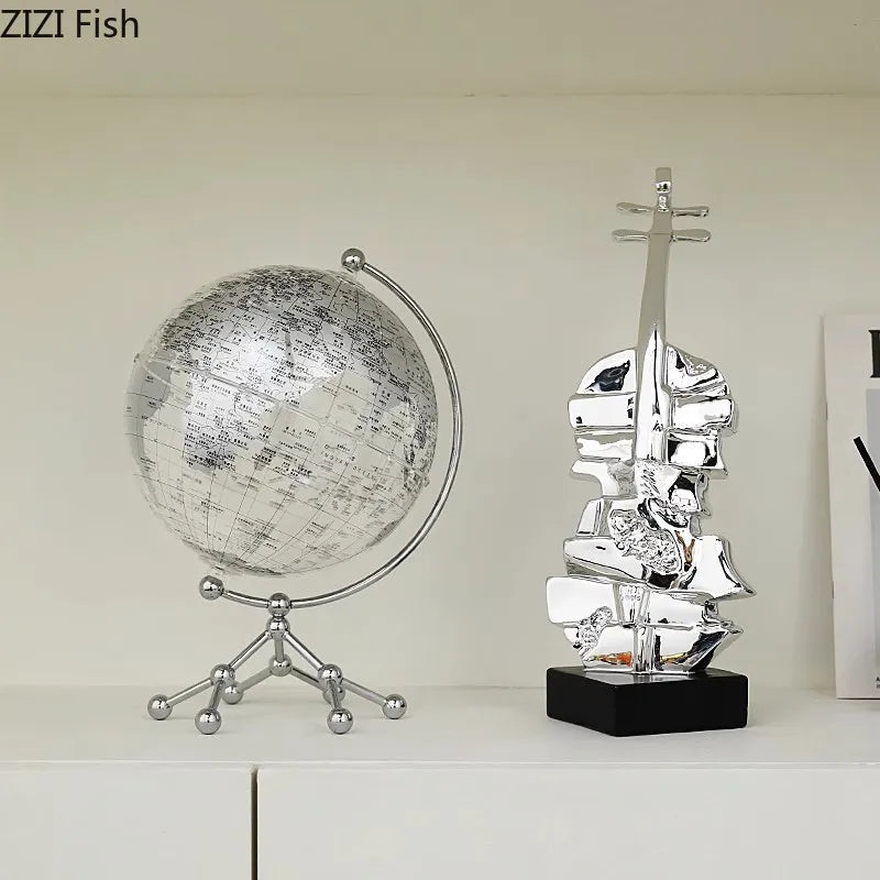 Aesthetic Decor Abstract Violin Sculpture