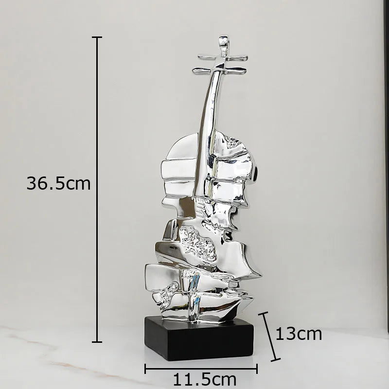 Aesthetic Decor Abstract Violin Sculpture