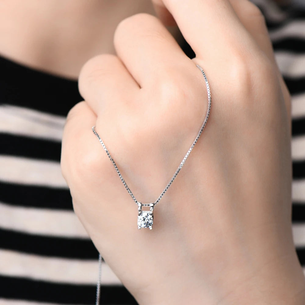 Moissanite 925 Sterling Silver Jewelry Set 18K Gold Plated GRA Certified
