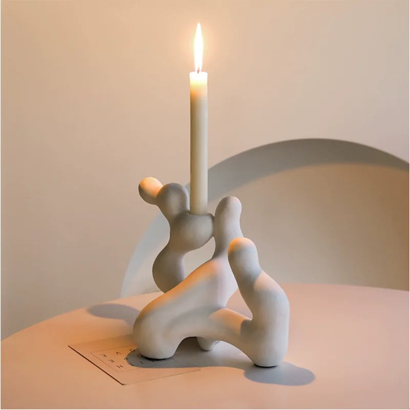 Bedroom Atmosphere Abstract Ceramic Candle Holders