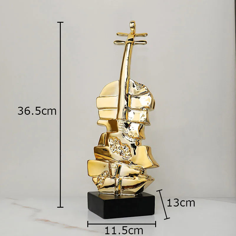 Aesthetic Decor Abstract Violin Sculpture