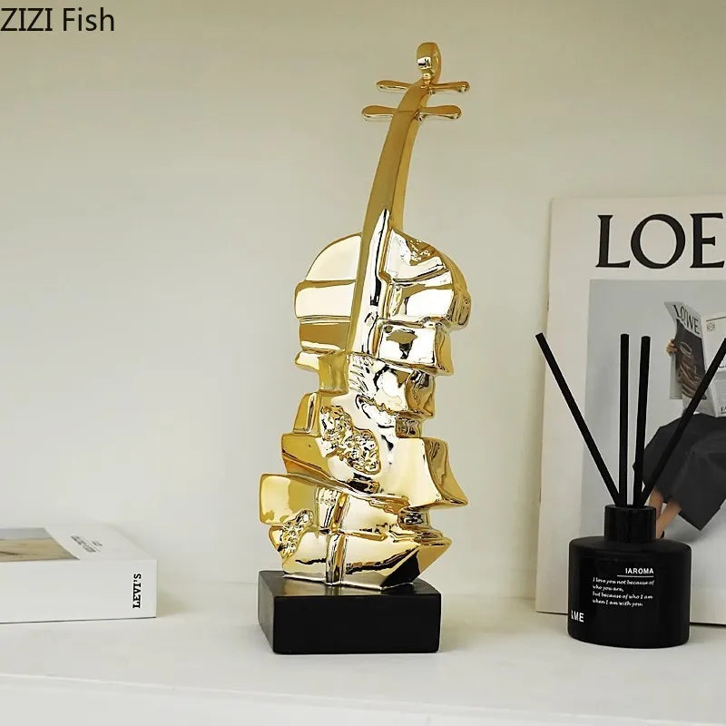 Aesthetic Decor Abstract Violin Sculpture
