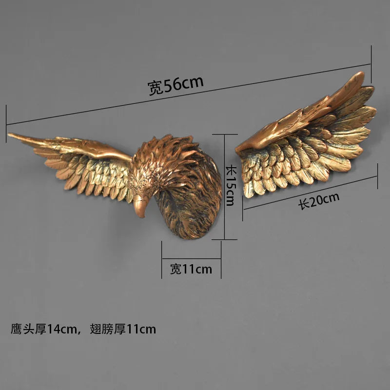3D Eagle Head Wall Statue