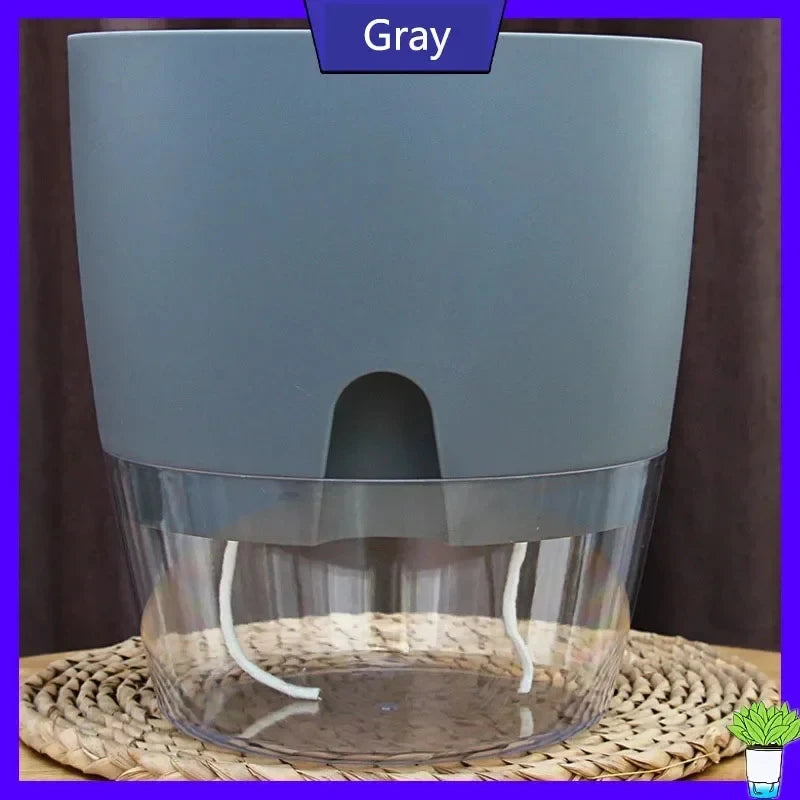 Self Watering Flowerpot Transparent Double Layer