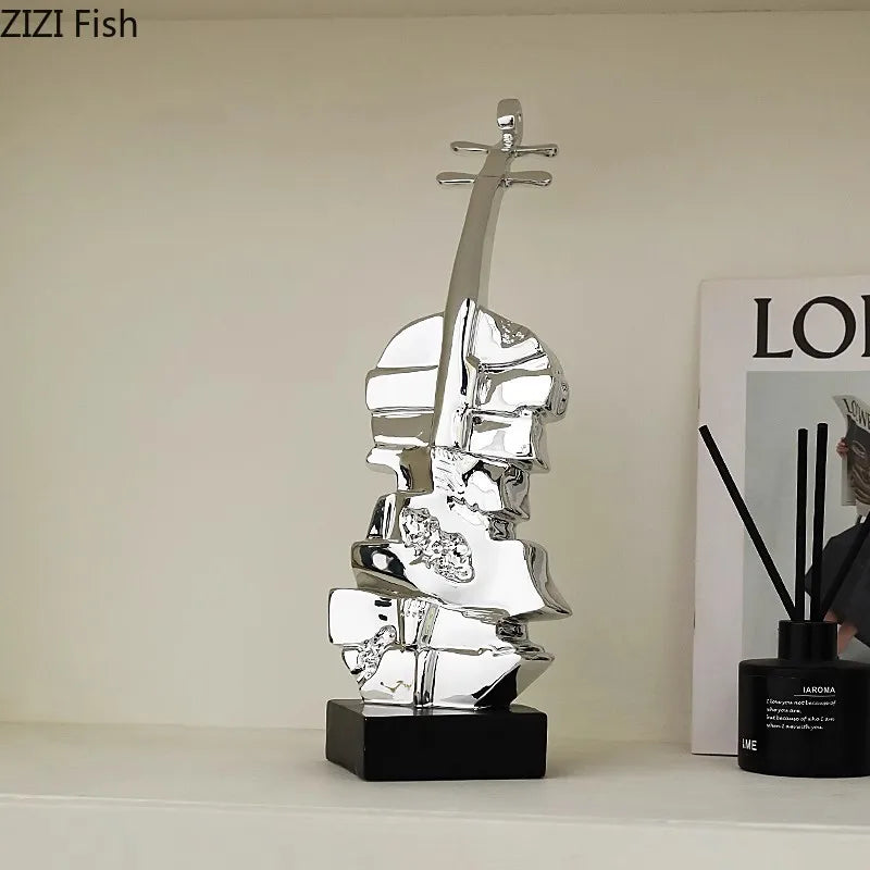 Aesthetic Decor Abstract Violin Sculpture