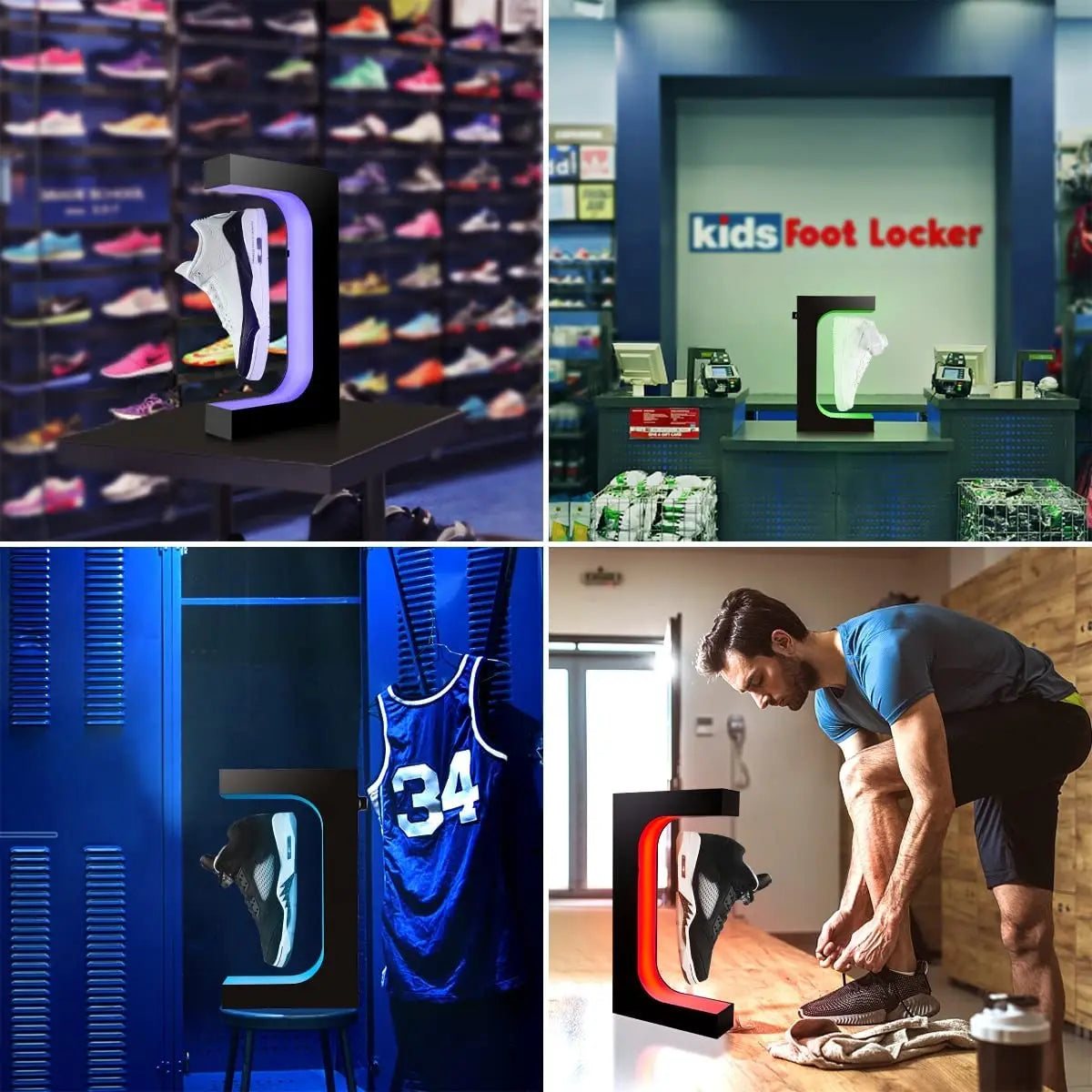 Magnetic Floating Shoe Display Stand | Magnetic Levitation Shoe Stand with LED Lights