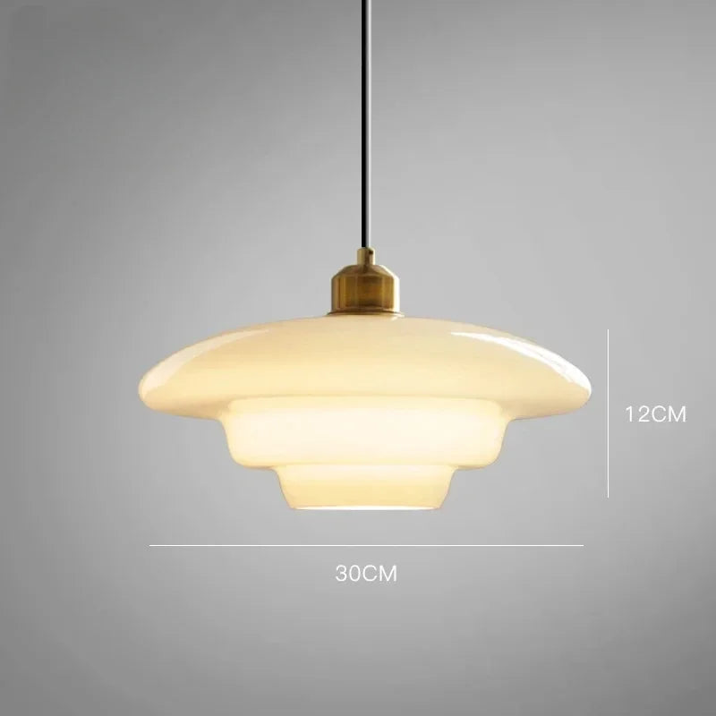 Modern Minimalist Mid Century Art Milk White Glass Pendant Light