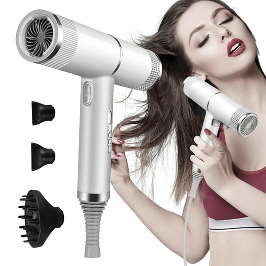 Professional Ionic Hair Dryer – 110,000 RPM High-Speed Anion Blow Dryer with Diffuser & Nozzles