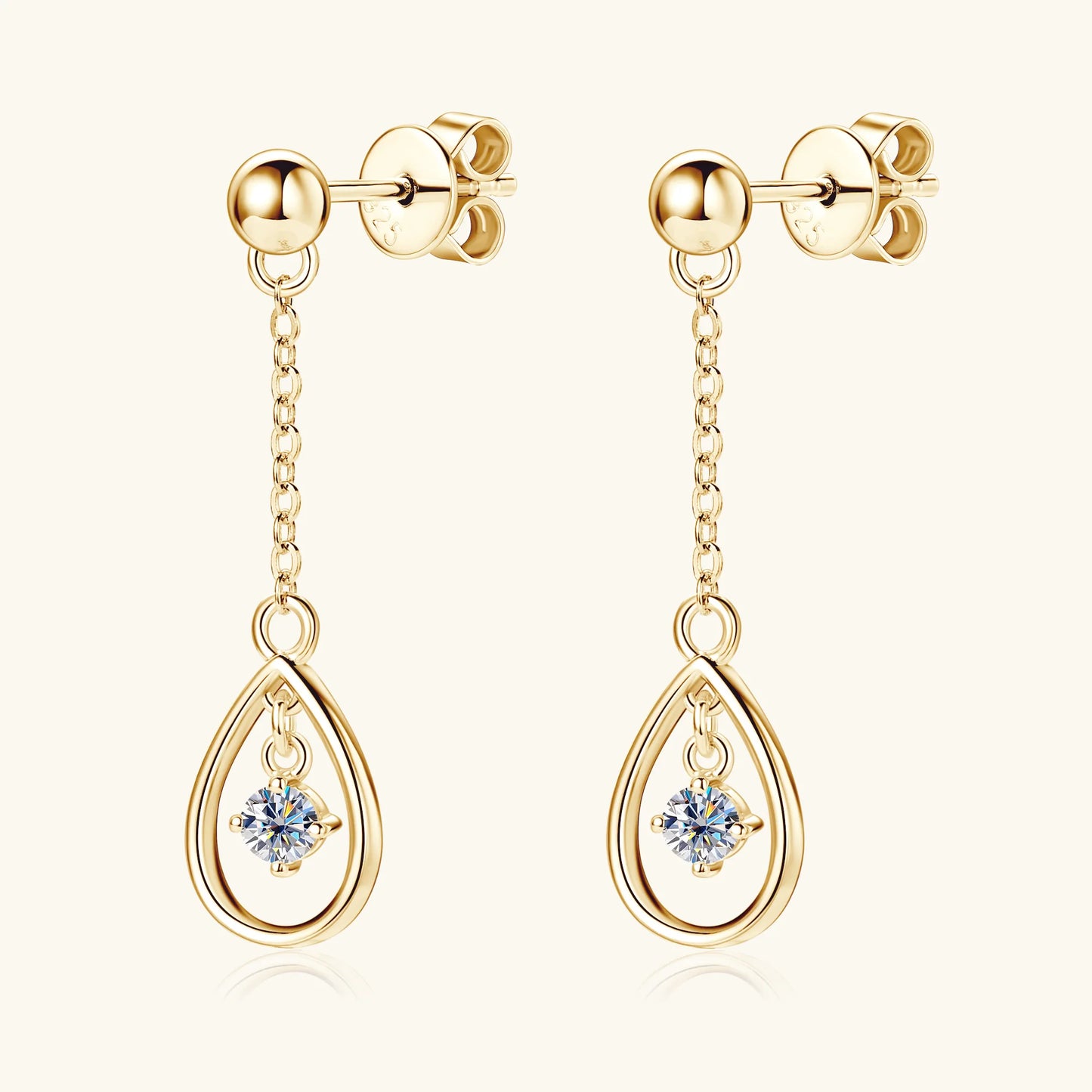Moissanite Tassel 925 Sterling Silver Long Drop Earrings
