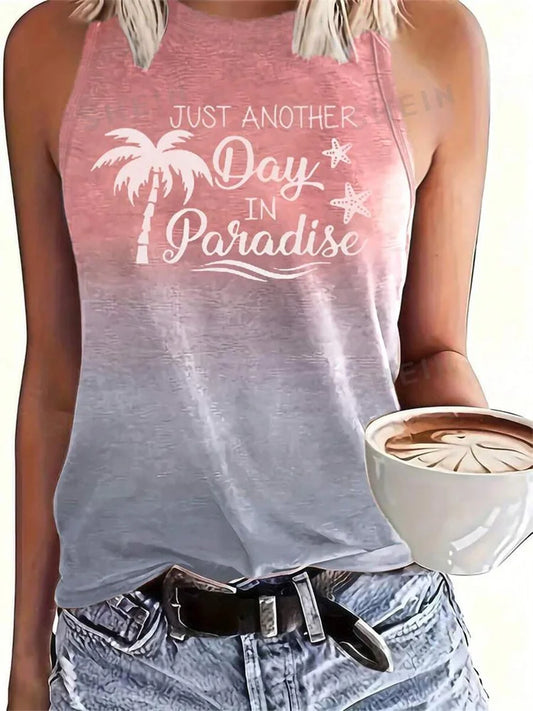 Sleeveless T-shirt Colorful Women's Top