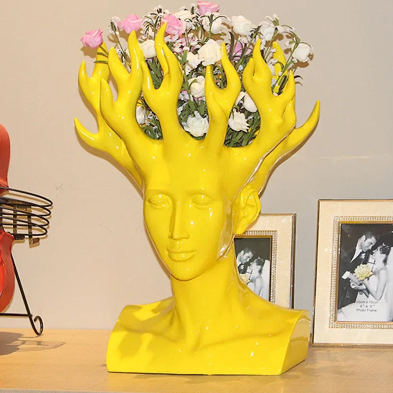Creative Human Antra Head Flower Vase