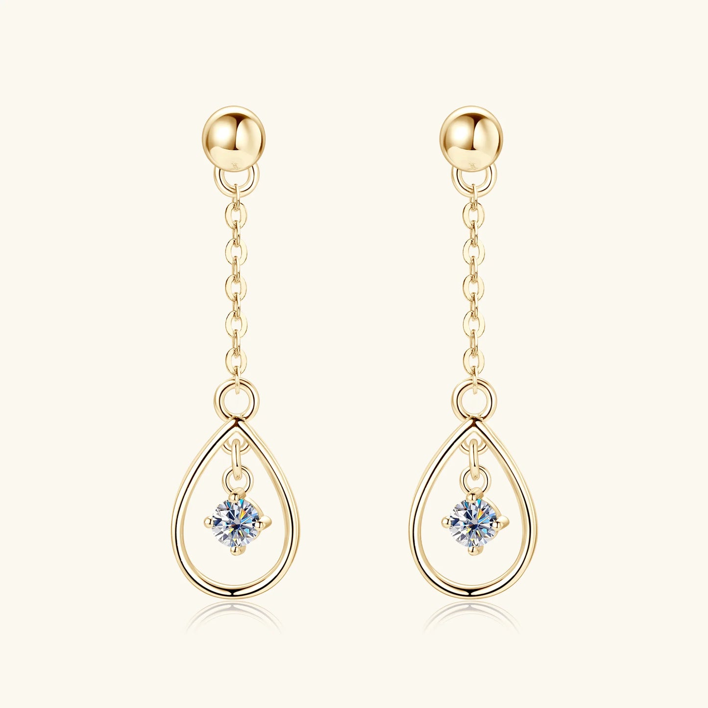 Moissanite Tassel 925 Sterling Silver Long Drop Earrings