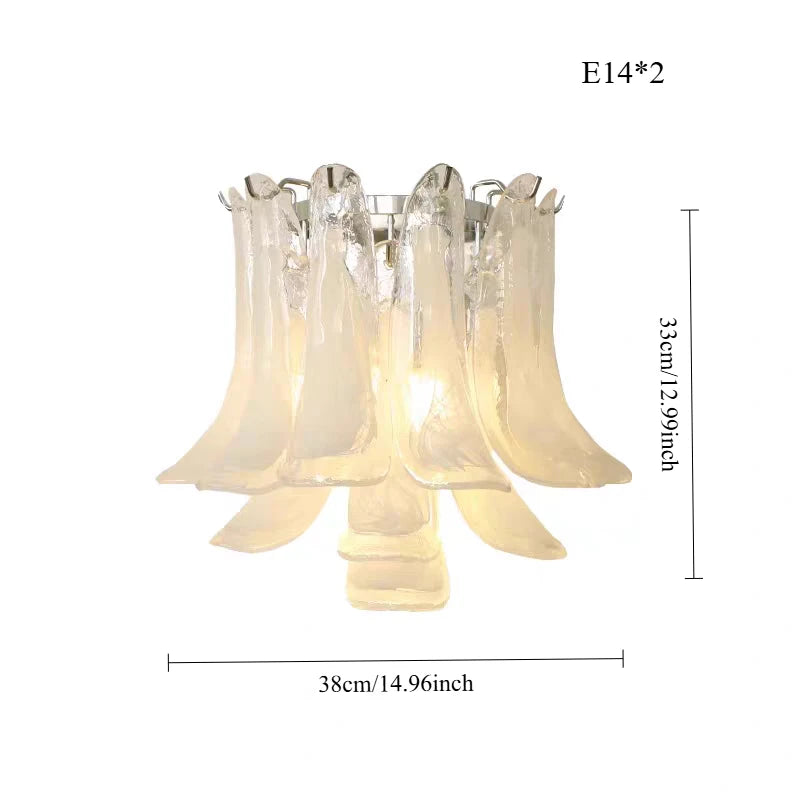 Pink White Glass Pendant Chandelier Light