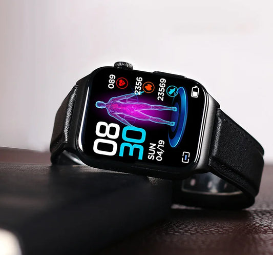 ECG Smartwatch – Blood Pressure, Glucose, Body Temp & Heart Rate Monitor