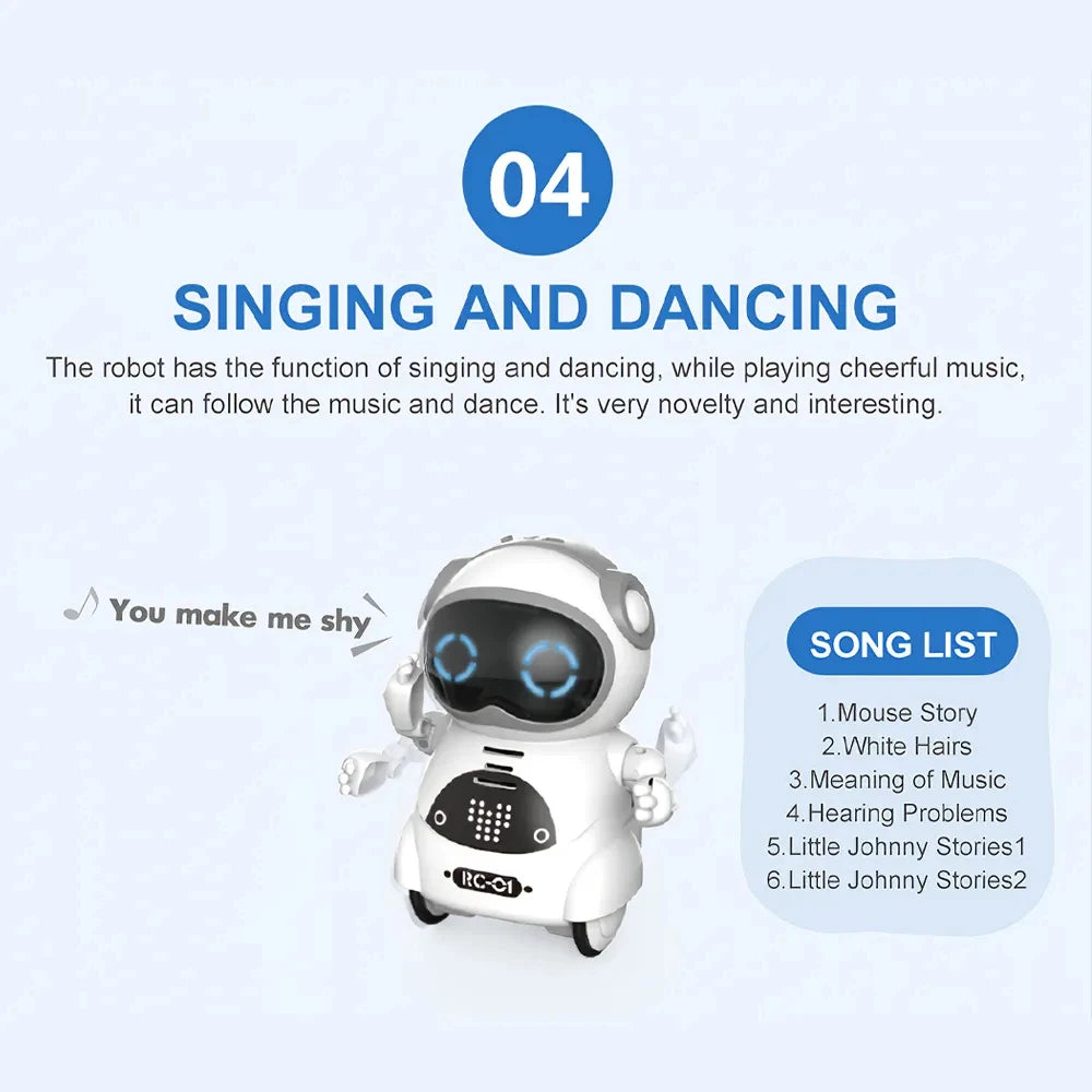 Talking Interactive voice recognition dialogue robots for children Pocket RC, Storytelling Toy