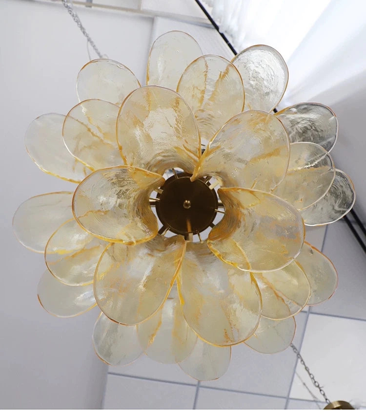 Pink White Glass Pendant Chandelier Light