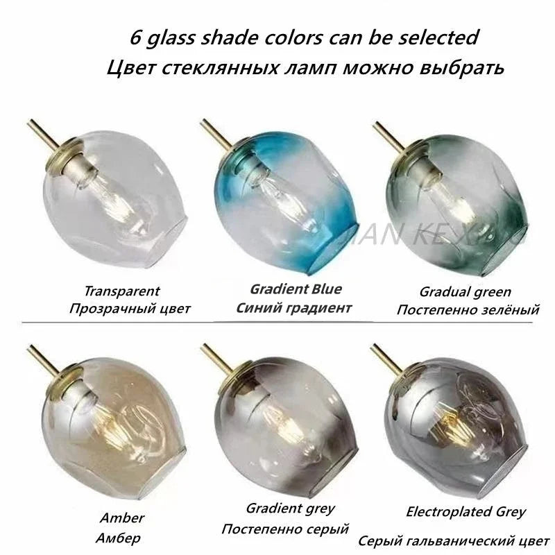 Italy Designer´s Artistic Bubble Blue Glass Chandelier Light Fixture
