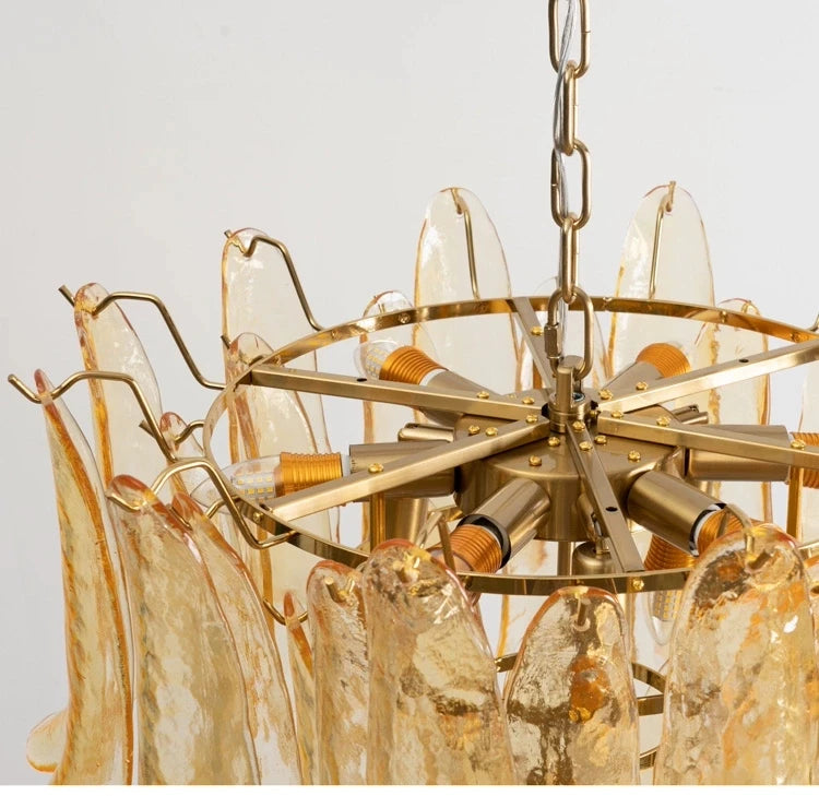 Pink White Glass Pendant Chandelier Light
